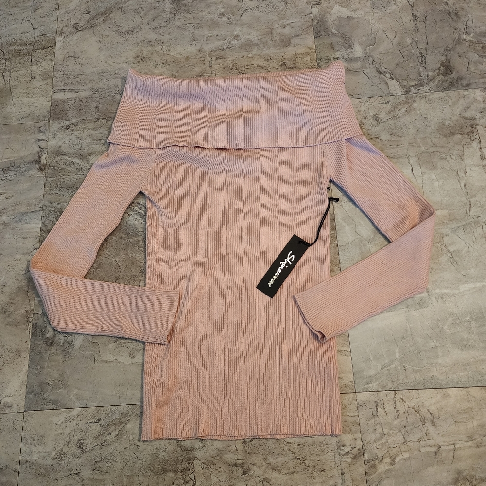 New with Tags Off the Shoulder ShineStar Pink Swear Size Large